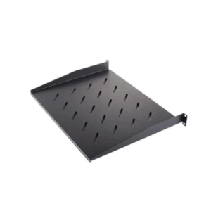 Charola para Soportar Equipos en Rack de 19" / Profundidad de 30 CM / Color Negro / 1 U Rack
