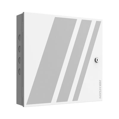 Controlador de Acceso 4 Puertas Administrable en la Nube con Hik-Connect Teams / Interfaz Web / 8 Lectores de Huella o Tarjeta / 100,000 Tarjetas / 10,000 Huellas / Incluye Gabinete y Fuente de Alimentación 12Vcd 8 A / Soporta Batería de Res