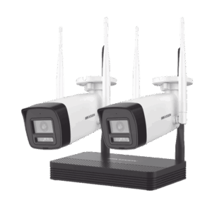 Kit IP Inalámbrico 2 Megapixel (1080p) / NVS 4 Canales / 2 Cámaras Bala para Exterior con Lente 2.8 mm y Dual Light (30 mts IR + 20 mts Luz Blanca) / Audio Bidireccional (Micrófono y Bocina) / Soporta Micro SD de 512 GB