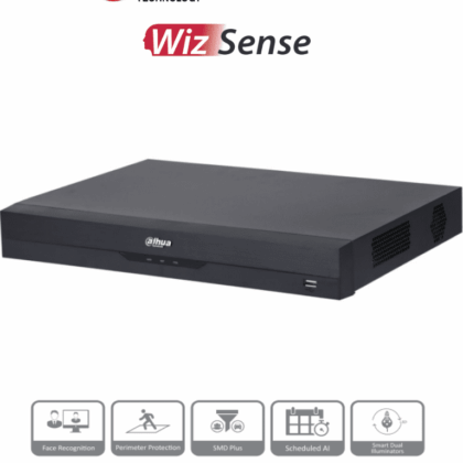 DAHUA XVR5216AN-4KL-I3 - DVR de 16 Canales 4k/ WizSense/ IA/ H.265+/ 2 Bahías de Disco Duro/ 16 Ch HDCVI + 16 IP (Hasta 32 IP)/ 2 Canales de Reconocimiento Facial/ SMD Plus/ Codificación IA/  Funciones IoT&POS/ Audio Bidireccional