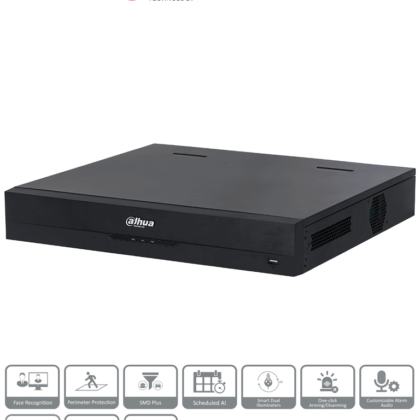 DAHUA DH-XVR5432L-I3 - DVR de 32 canales 5MP Lite con IA WizSense, H.265+, 4 bahías para HDD, 32 canales IP, 2 canales de reconocimiento facial, SMD Plus, codificación IA, Onvif, funciones IoT & POS.