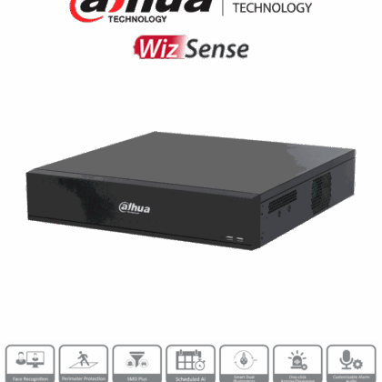 DAHUA DH-XVR7816S-4K-I3 -DVR de 16 Canales 4k/ WizSense/ H.265+/ 8 Bahías de Discos Duros/ +16 Canales IP/ 6 Canales con Reconocimiento Facial/ SMD Plus/ Codificación IA/ IoT & POS/ #XVRPRO/