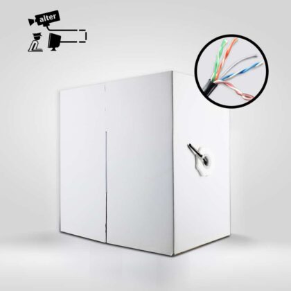 CABLE UTP CAT5E MAXICABLE NEGRO RECUBRIMIENTO DE COBRE CCA 305 MTS PARA APLICACIONES DE CCTV Y REDES DOMESTICAS, CUBIERTA PVC