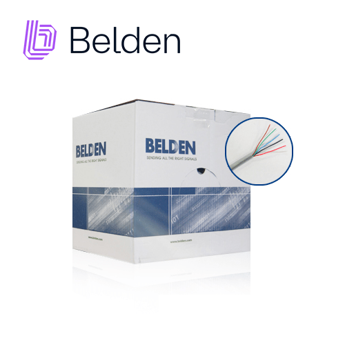 CABLE DE SEGURIDAD Y SONIDO BELDEN 5504UE 0081000 / INTERIOR / GRIS / 6 CONDUCTORES / 22 AWG / FORRO PVC / CMR / BOBINA / 1,000 PIES 305 METROS