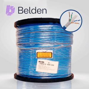CABLE UTP CAT6A BELDEN 10GXS12 0061000 / INTERIOR / AZUL / 625MHZ / 4 PARES / 23 AWG / FORRO PVC / CMR / CERTIFICABLE / BOBINA / 1,000 PIES 305 METROS