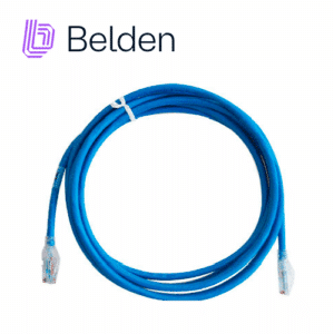 PATCH CORD UTP CAT6+ BELDEN C601106002 / INTERIOR / AZUL / 4 PARES / 24 AWG / FORRO PVC / CMR / 2 PIES 0.6 METROS