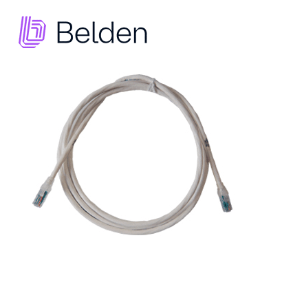 PATCH CORD UTP CAT6A BELDEN CA21109007 / INTERIOR / BLANCO / 4 PARES / 24 AWG / FORRO PVC / CMR / 7 PIES 2.1 METROS