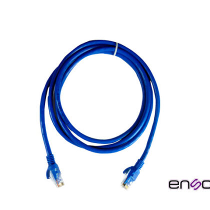 PATCHCORD UTP CAT6 ENSON P6P30 SERIE PRO-II CALIBRE 24 AWG DE 3 METROS FORRO PVC COLOR AZUL PARA USO EN INTERIORES PARA CONECTAR EQUIPOS A REDES BASE 10,100,1000