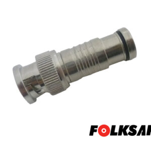 CONECTOR FOLKSAFE RG59 COMPRESION BNC MACHO, DISEÑADO PARA RÁPIDA CONEXIÓN, REQUIERE PINZA PARA COMPRESION CBAH1ALT01, UTILIZAR CABLE COAXIAL RG59, MEDIDAS DEL CONECTOR 14.5 X 42 MM