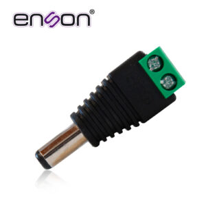 ENSON ENS-MC01 MACHO – Conector de Corriente 2.1 × 5.5 mm con Bloque Polarizado para Cámaras CCTV