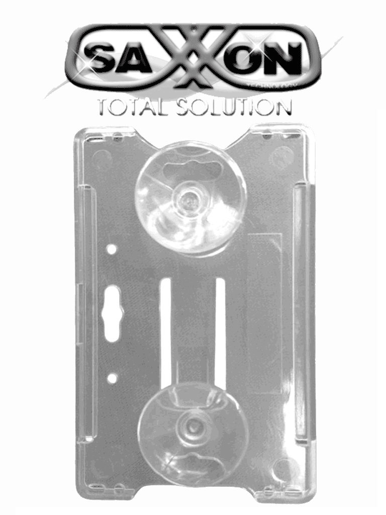 SAXXON ASCBCT2 – Porta Tarjeta de Plástico Transparente / Compatible con Tarjetas o TAG SAXXON de PVC