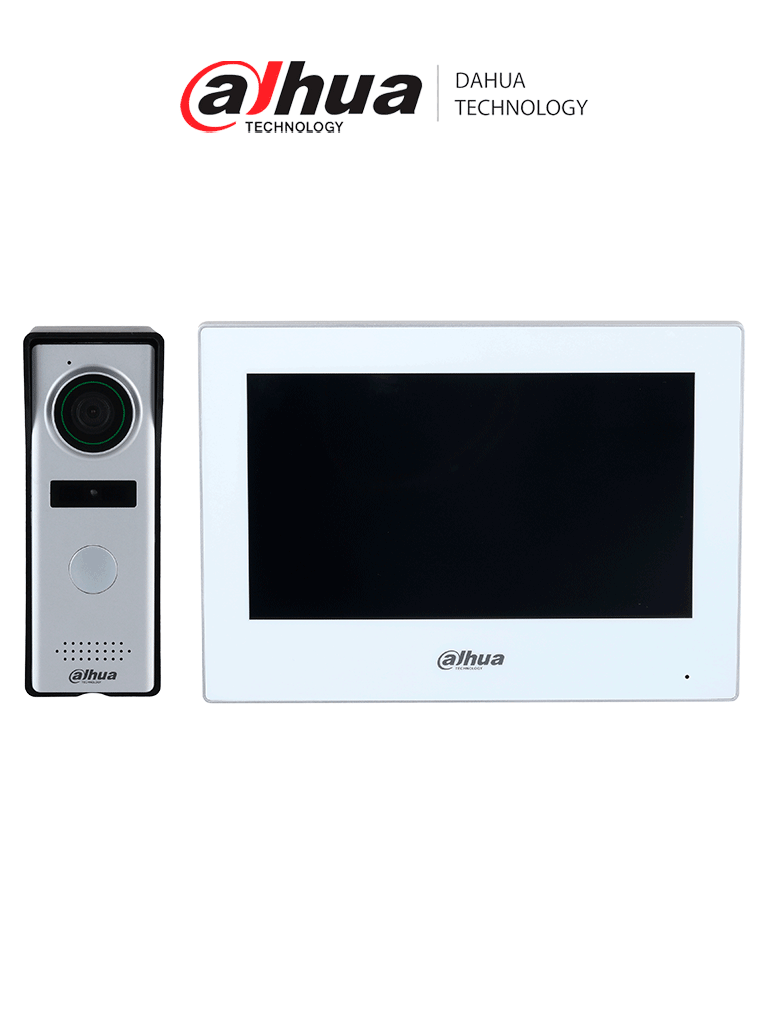 Kit Videoportero 1.3 MP WiFi con Monitor Touch de 7” DHI-KTH01 Dahua
