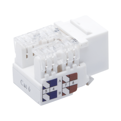 Módulo Jack Keystone Cat6 con terminación 110 (Punchdown) para faceplate - Color Blanco - Image 4