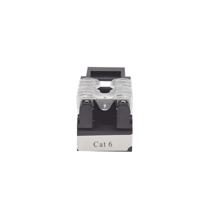 Módulo Jack Keystone Cat6 con terminación 110 (Punchdown) para faceplate - Color Negro - Image 4