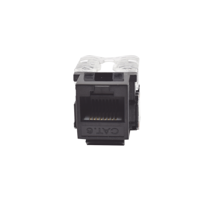 Módulo Jack Keystone Cat6 con terminación 110 (Punchdown) para faceplate - Color Negro - Image 2