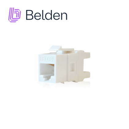 Conector modular Jack RJ45 Categoría 6+ Belden AX101320 Blanco estilo KeyConnect