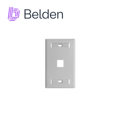 Placa de pared Faceplate Belden AX102660 de 1 puerto estilo KeyConnect color blanco