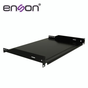 CHAROLA PARA RACK ENSON ENS-RTR1U FIJACION FRONTAL A DOS PUNTOS SOLIDA DE 1 UNIDAD DE RACK, COMPATIBLE CON RACKS Y GABINETES ENSON