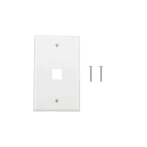 Placa de pared de 1 puerto, Keystone, Color Blanco