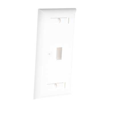 Placa de pared de 1 puerto, Keystone, con espacio para etiqueta, Color Blanco - Image 3