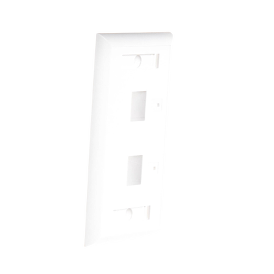 Placa de pared de 2 puertos, Keystone, con espacio para etiqueta, Color Blanco - Image 5