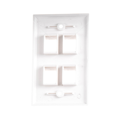 Placa de pared de 4 puertos, Keystone, Color Blanco - Image 3