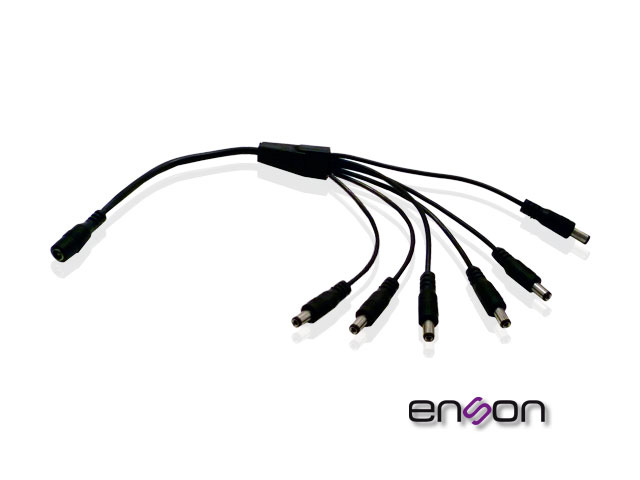 DISTRIBUIDOR TIPO PULPO ENSON ENS-DC16 DE 1 A 6 CANALES IDEAL PARA ALIMENTACION DE CAMARAS DE CCTV