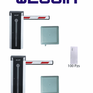 WEJOIN WJCB120 Paquete para Solución de Acceso Vehicular Incluye: 2 Barreras Vehiculares de 4M, 2 Lectoras UHF de 6M y 100 Tags Adheribles