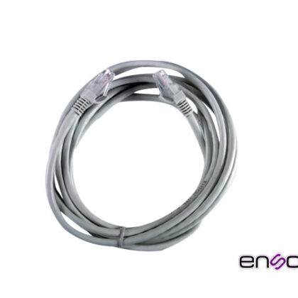 PATCHCORD UTP CAT5E ENSON P5E30 SERIE ECO CALIBRE 24 AWG CCA DE 3 METROS FORRO PVC COLOR GRIS PARA USO EN INTERIORES PARA CONECTAR EQUIPOS A REDES BASE 10,100