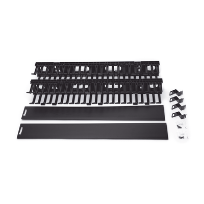 Organizador Vertical NetRunner, Doble (Frontal y Posterior), Para Rack Abierto de 45 Unidades, 4.9in de Ancho, Color Negro - Image 7