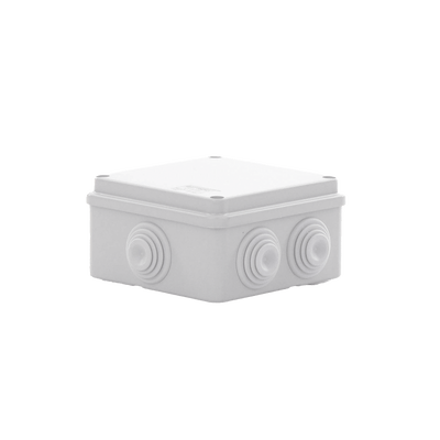 Caja de derivación de PVC Auto-extinguible con 6 entradas, tapa atornillada, 100x100x50 MM, (Medidas internas, mayor área permisible para e cable, Para exterior (IP55) - Image 4