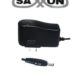 SAXXON PSU12015E - Fuente de Poder Regulada de 12 Vcc 1.5 Amperes/ Conector Macho/ Especial para Camaras de CCTV/ Usos Multiples/