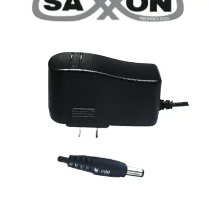 SAXXON PSU12015E - Fuente de Poder Regulada de 12 Vcc 1.5 Amperes/ Conector Macho/ Especial para Camaras de CCTV/ Usos Multiples/