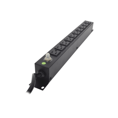 Tomacorriente Horizontal (PDU) de 10 Contactos (NEMA 5-15R) Rack 19" 1UR. Voltaje Entrada/Salida: 120Vca/15A - Image 2