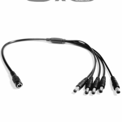 SAXXON PSUWB08 - Divisor de Energía para 5 Camaras/ 1 Conector Hembra + 5 Conectores Macho/ 2.1 mm/
