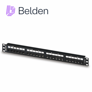 PATCH PANEL REVCONNECT CAT6+ BELDEN RV6PPF1U24BK / NEGRO / 24 PUERTOS / 1UR / PRECARGADO / PIEZA