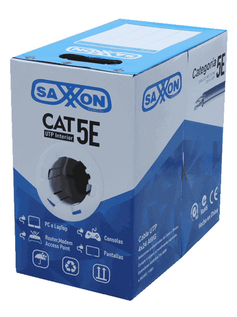 SAXXON OUTP5ECCA305G - Bobina de Cable UTP Cat5e/ 305 Metros/ CCA/ Color Gris/ Uso Interior/ Cert ISO9001/ UL 444/ RoSH/ ANSI/ TIA/ EI-568B - Image 4