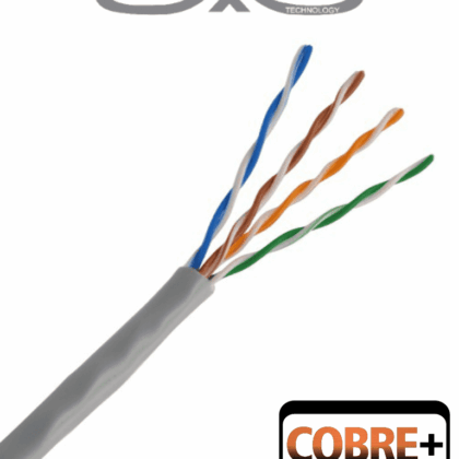 SAXXON OUTP5ECCA305G - Bobina de Cable UTP Cat5e/ 305 Metros/ CCA/ Color Gris/ Uso Interior/ Cert ISO9001/ UL 444/ RoSH/ ANSI/ TIA/ EI-568B