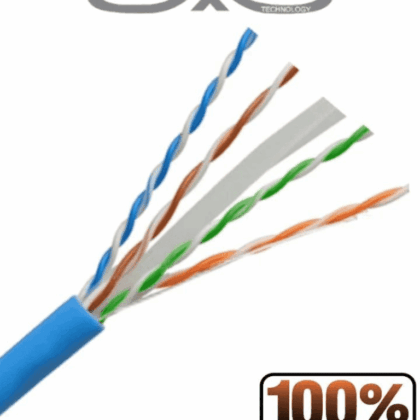 SAXXON OUTP6COP305B - Cable UTP Cat6 100% cobre, 305 metros, bobinado REELEX, color azul para interior. Certificado ISO9001, UL 444, RoHS, ANSI/TIA/EIA. Ideal para redes de datos y video.