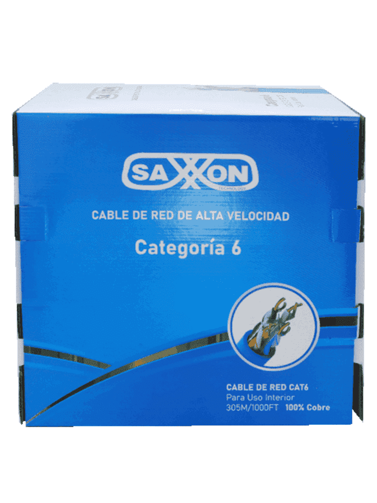 SAXXON OUTP6COP305B - Cable UTP Cat6 100% cobre, 305 metros, bobinado REELEX, color azul para interior. Certificado ISO9001, UL 444, RoHS, ANSI/TIA/EIA. Ideal para redes de datos y video. - Image 4