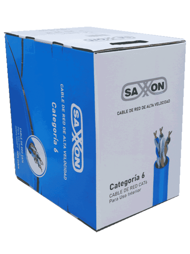 SAXXON OUTP6COP305B - Cable UTP Cat6 100% cobre, 305 metros, bobinado REELEX, color azul para interior. Certificado ISO9001, UL 444, RoHS, ANSI/TIA/EIA. Ideal para redes de datos y video. - Image 3
