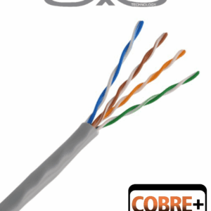 SAXXON OUTP5ECCA100G- Bobina de Cable UTP Cat5e/ 100 Metros/ CCA/ Color Gris/ Uso Interior/ Cert ISO9001/ UL 444/ RoSH/ ANSI/ TIA/ EI-568B