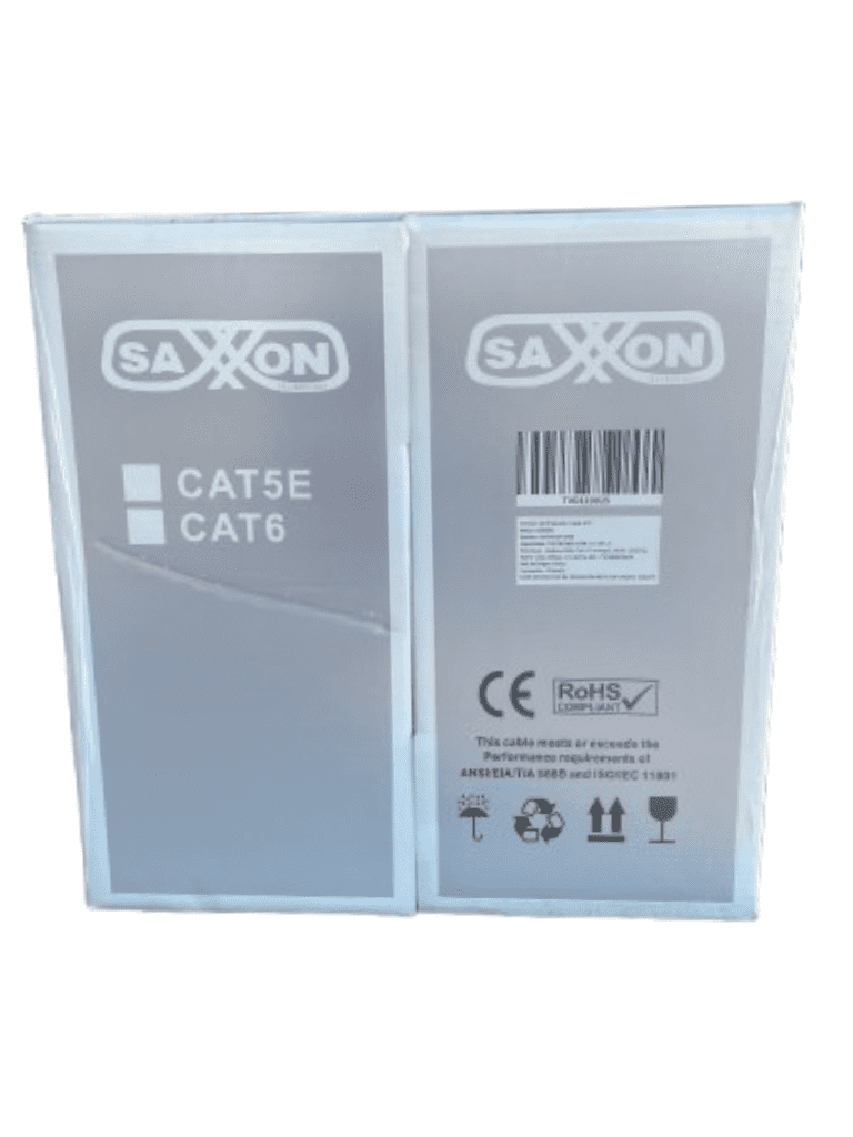 SAXXON OUTP6COP100B - Bobina de Cable UTP Cat6 100% Cobre/ 100 Metros/ Color Azul/ Uso Interior/ Soporta Pruebas de Rendimiento/ Cert ISO9001/ UL 444/ RoSH/ ANSI/ TIA/ EI - Image 2