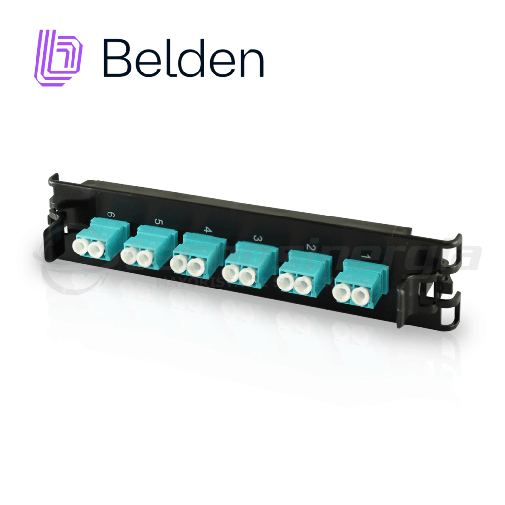 Panel de Fibra BELDEN FF3X06LD – 6 Puertos LC Duplex OM3 12 Fibras