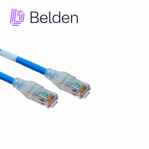 PATCH CORD DIAMETRO REDUCIDO UTP CAT6+ BELDEN C6D1106004 / INTERIOR / AZUL / 4 PARES / 28 AWG / FORRO PVC / CMR / 4 PIES 1.2 METROS