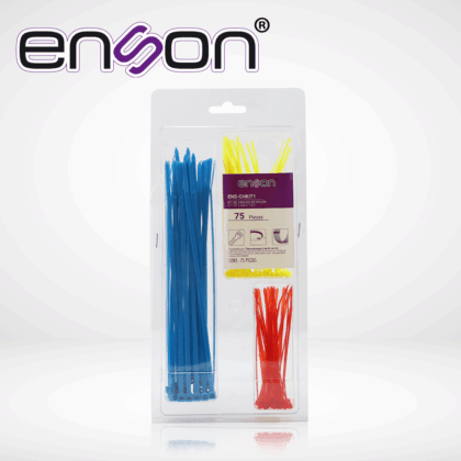 KIT DE CINCHOS DE NYLON DE 75 PIEZAS ENS-CHKIT1 INCLUYE CINCHOS DE 100 120 Y 200MM