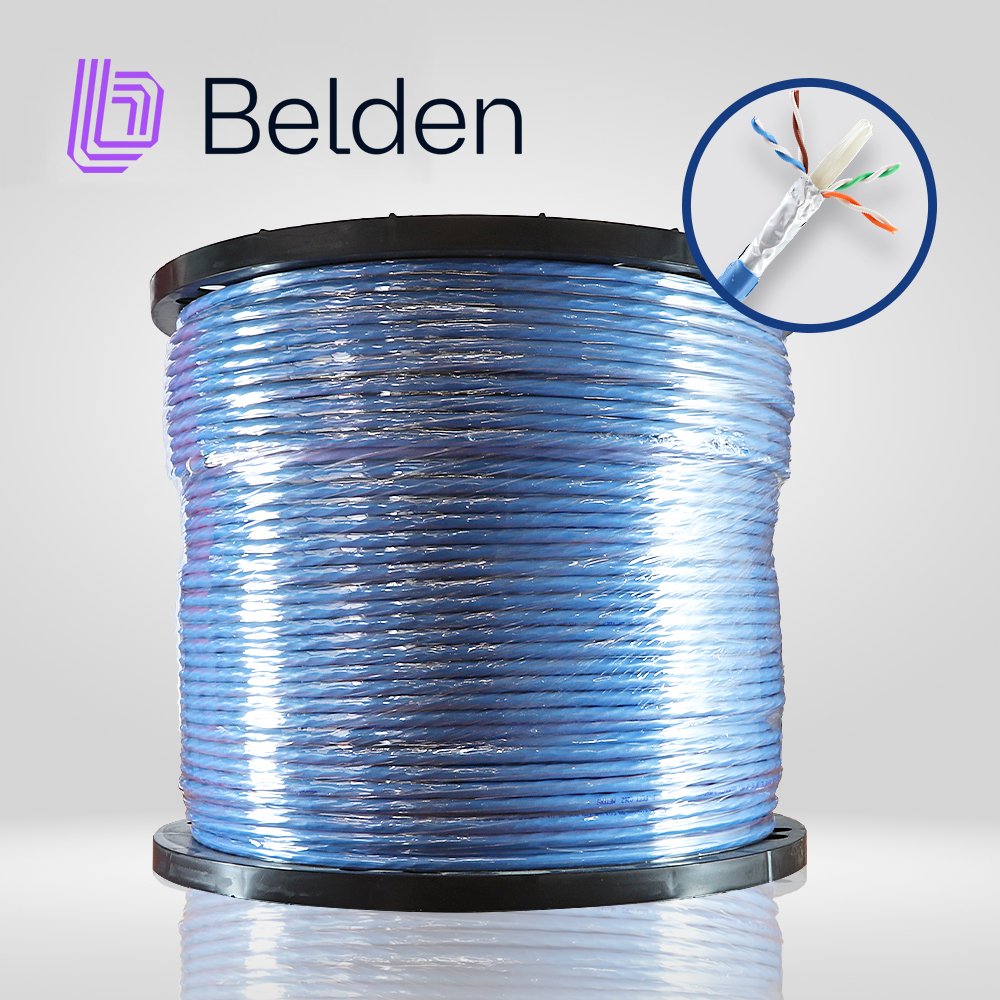 BELDEN 10GXW12 0061000 – Cable UTP CAT6A Azul 23 AWG CMR 500 MHz Certificable 305 m (Bobina)