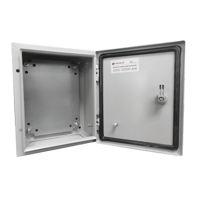 Gabinete de Acero IP66 Uso en Intemperie (300 x 400 x 200 mm) con Placa Trasera Interior de Metal y Compuerta Inferior Atornillable (Incluye Chapa y Llave T). - Image 5