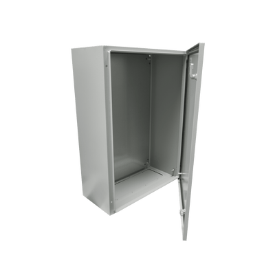 Gabinete de Acero IP66 Uso en Intemperie (500 x 700 x 250 mm) con Placa Trasera Interior Metálica y Compuerta Inferior Atornillable (Incluye Chapa y Llave T). - Image 6