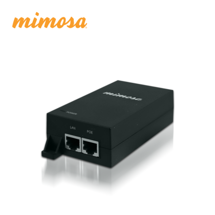 INYECTOR POE GIGABIT MIMOSA 24V 30W PARA RADIOS C6X C5C-EF C5X-IP67 Y A5X-EF (NO INCLUYE CABLE DE CORRIENTE)